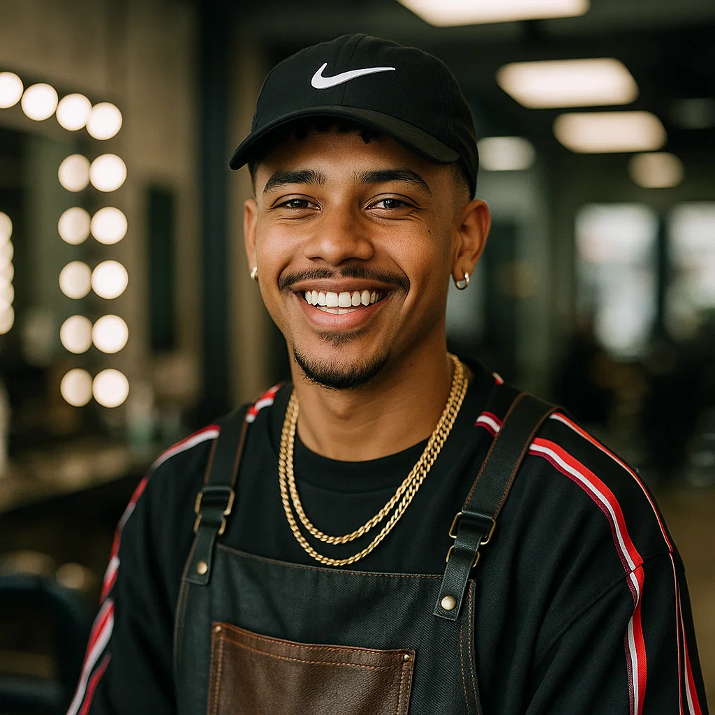 Vinícius Machado, dono de barbearia